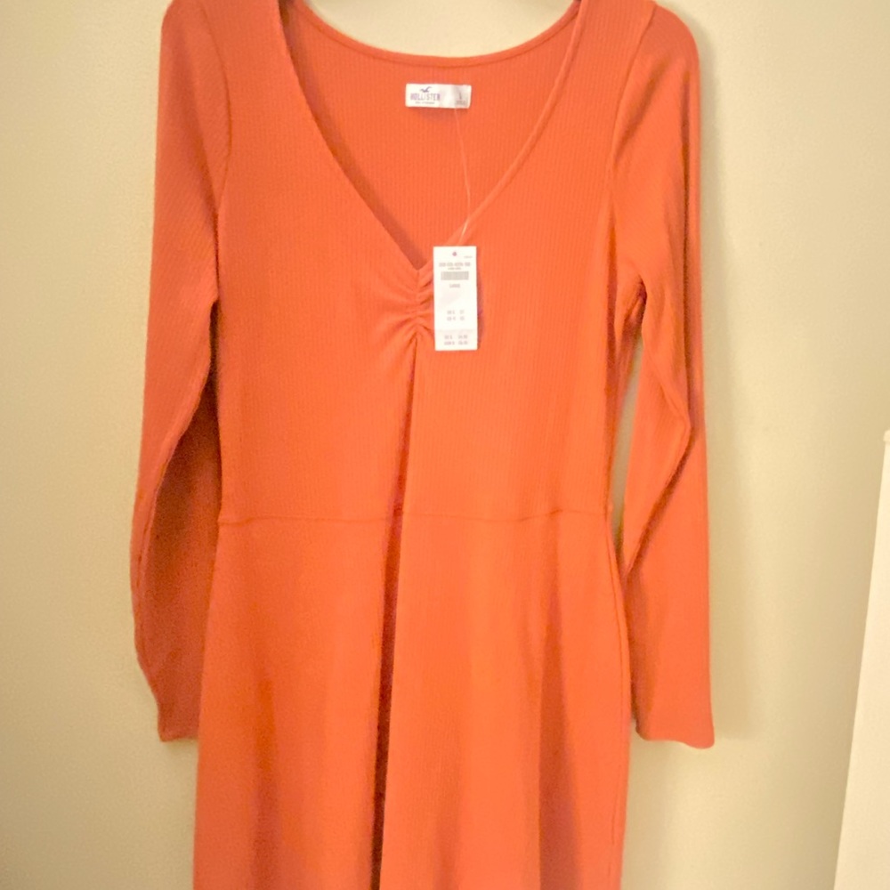 Rust Orange long sleeve dress